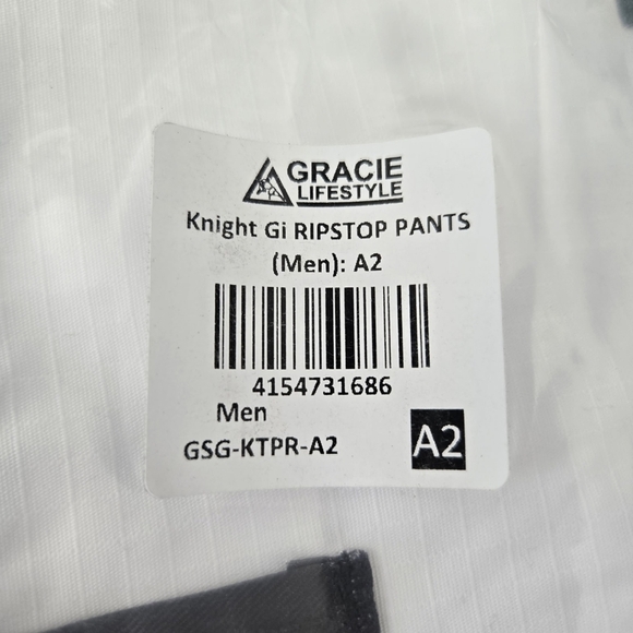 GRACIE JIU-JITSU LIFESTYLE Knight Gi RIPSTOP PANTS (Men): Size A2. New. - Picture 9 of 10